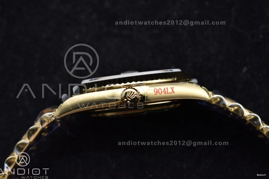 DayDate Bracelet 904L Gain President Steel GMF 40 YG Diamond Gold Markers A3255 Dial Weight V2 On 0111